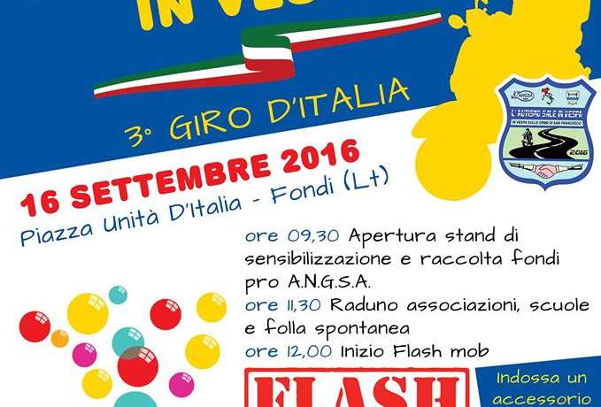 Giro d’Italia in vespa – FlashMob per l’Autismo