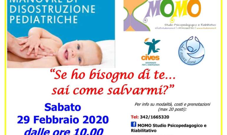 Corso Manovre di Disostruzione in età pediatrica