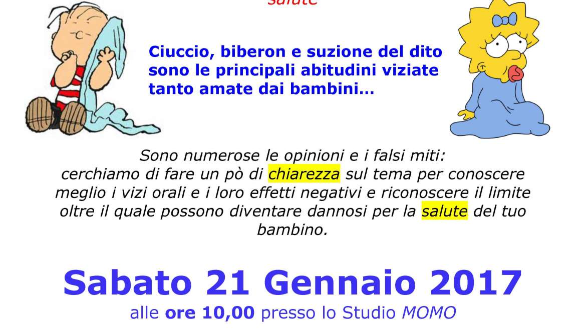 “Che male c’è”? – Le abitudini orali dell’infanzia