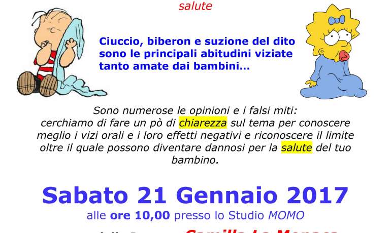 “Che male c’è”? – Le abitudini orali dell’infanzia